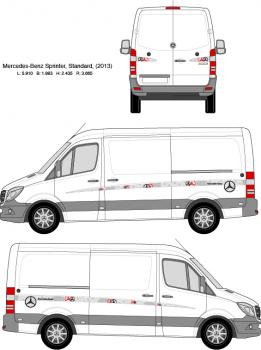 Aufkleber Dekor Set Mercedes Benz Sprinter Normal